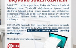 SGK e-TEBLİGAT BAŞVURU SÜRESİ UZATILDI